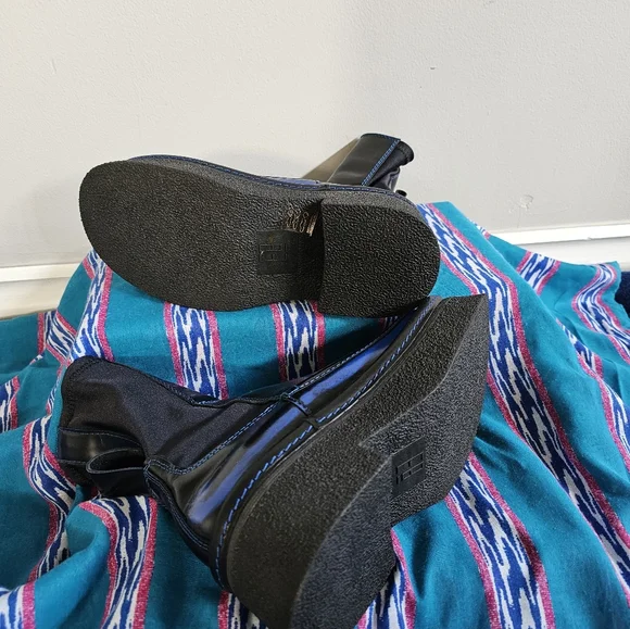 New E8 by MIISTAAMARAH BLUE ANKLE BOOTS - Picture 6 of 9